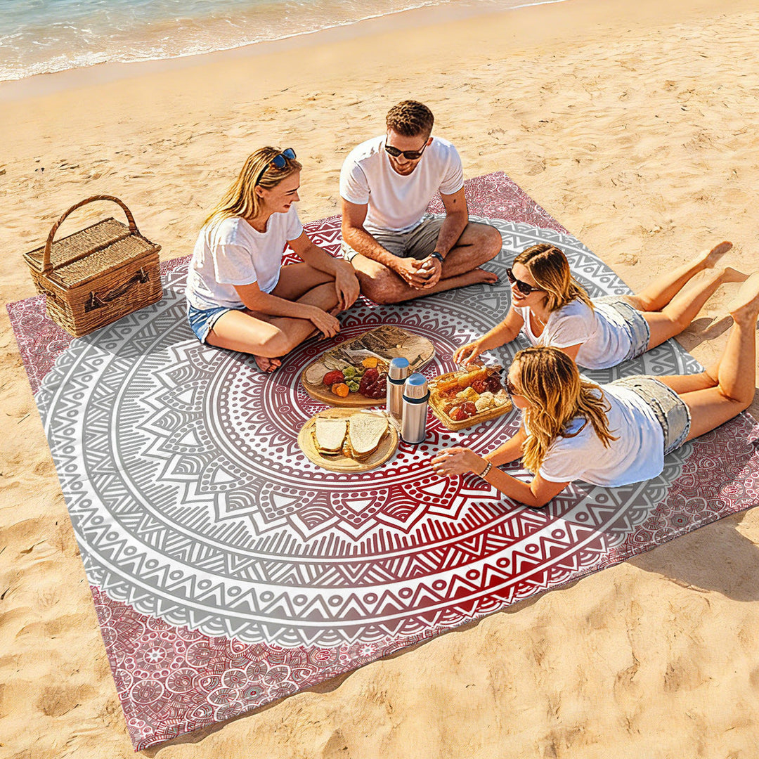 Mandala Design Beach Mat Kalsten