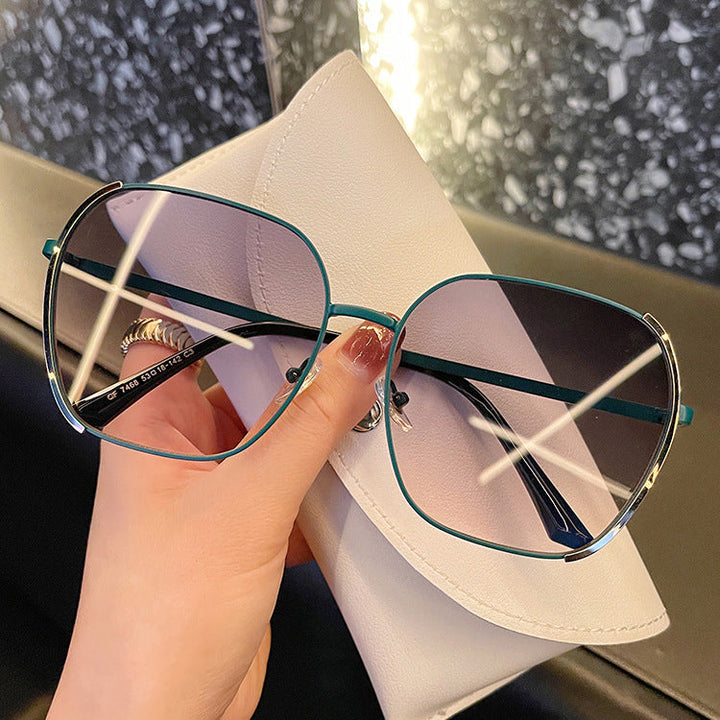 Women's large square sunglasses with high-quality metal frame Kalsten