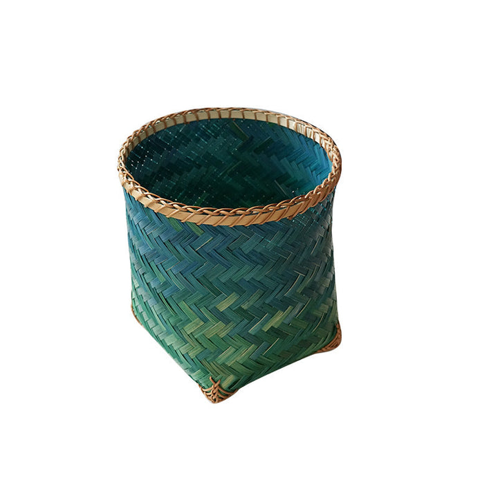 Women's square storage basket made of handwoven natural material Kalsten