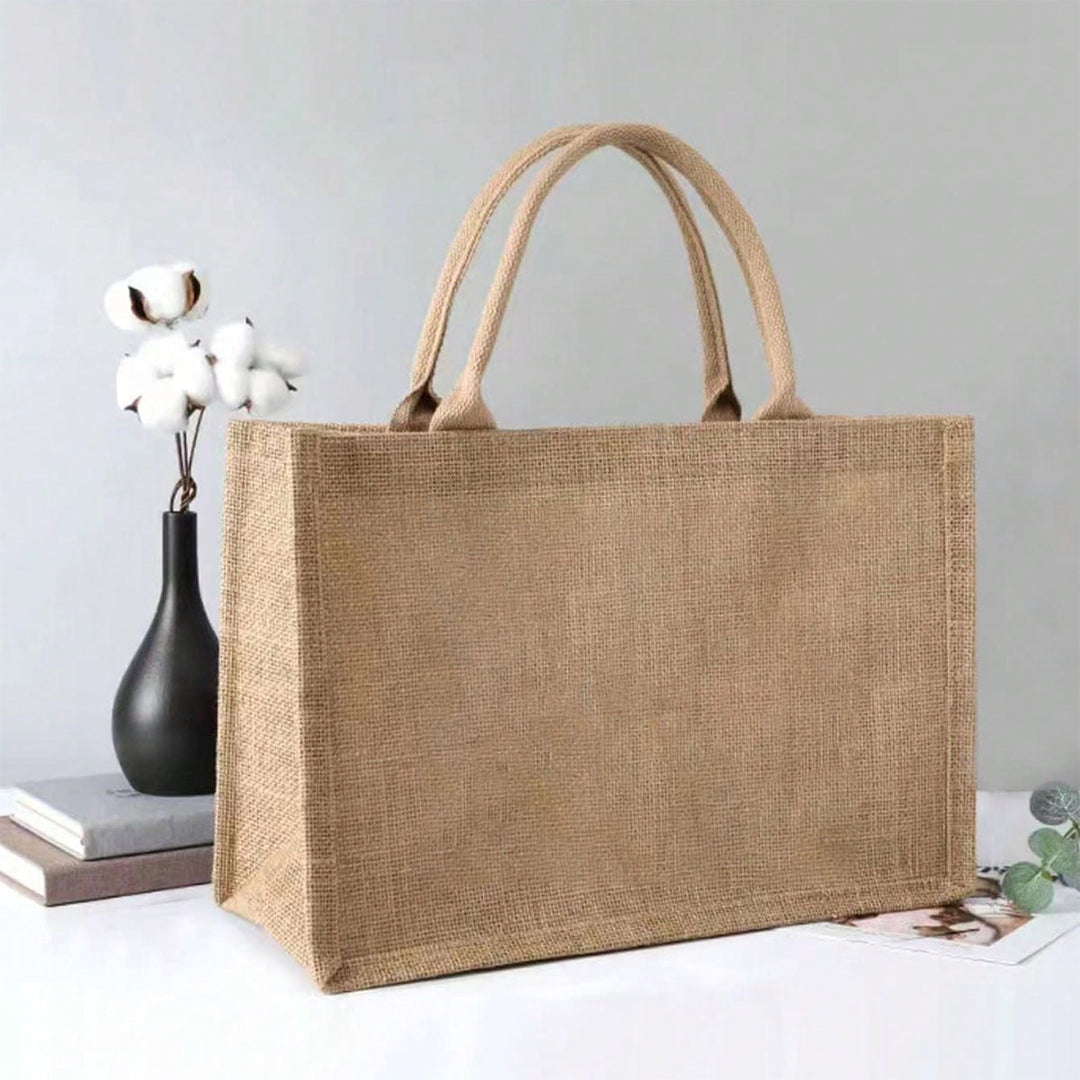 Spacious jute bag with reinforced handles Kalsten