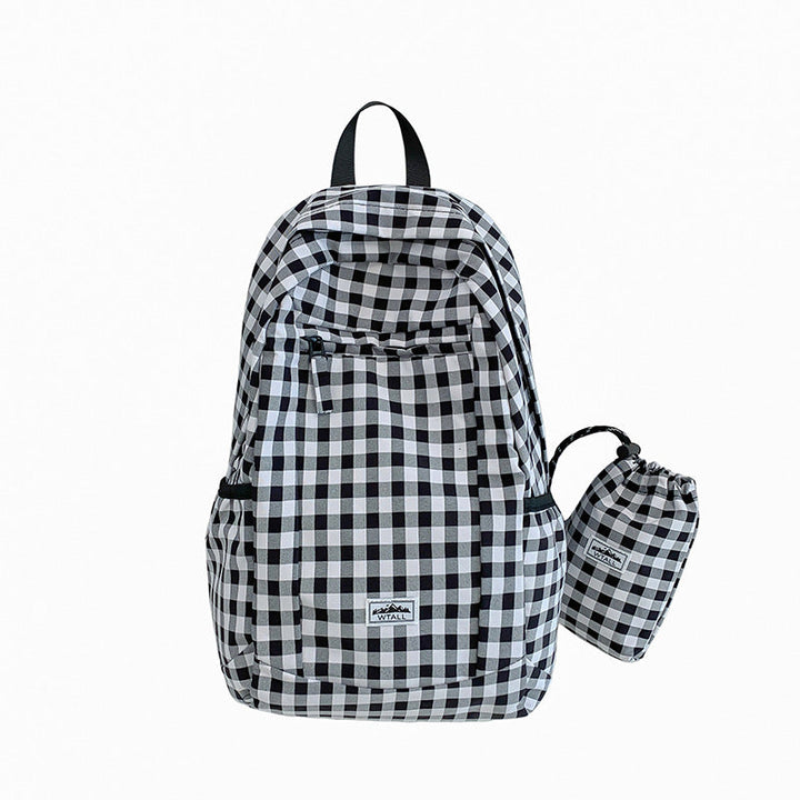 Casual Checkered School Backpack Kalsten