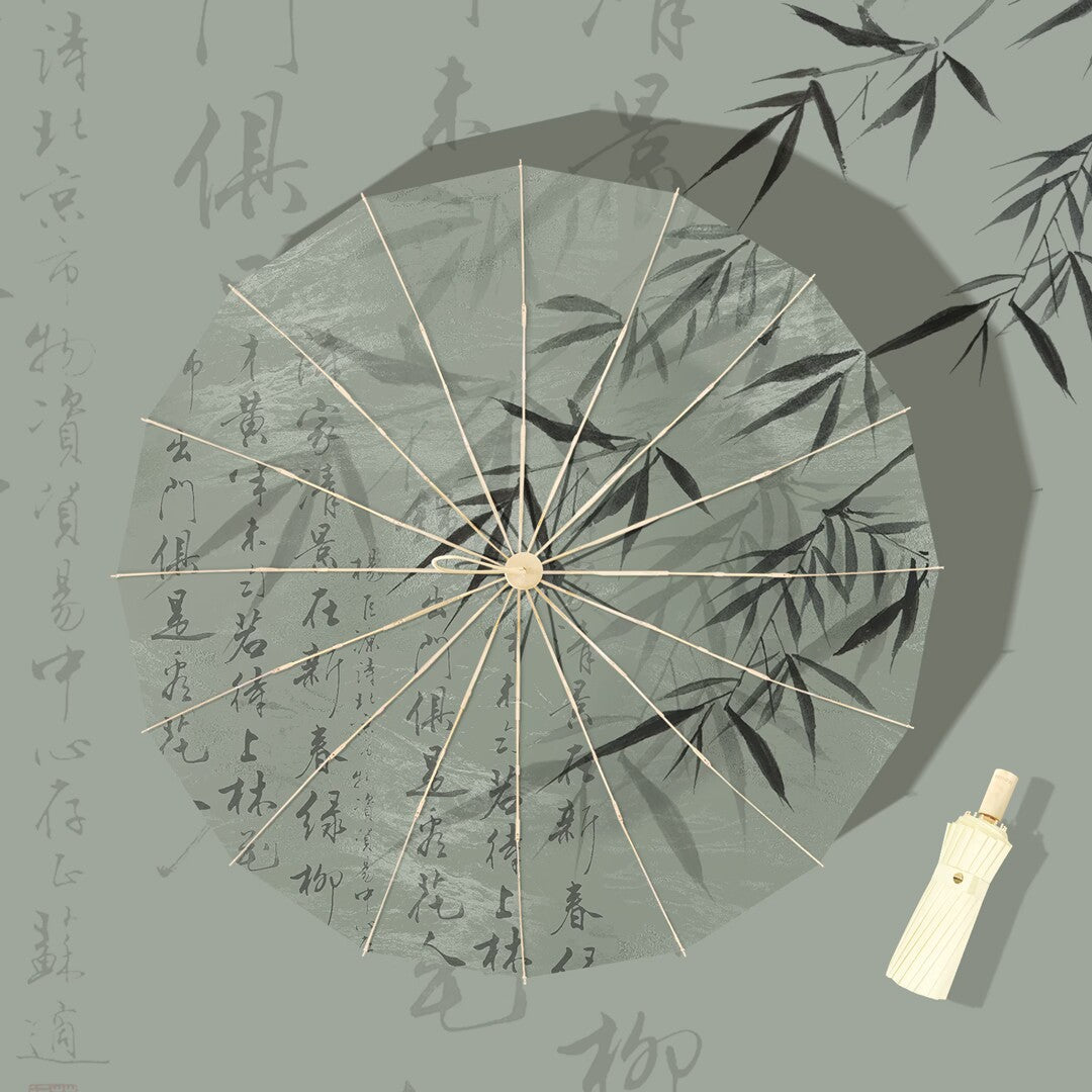 Ladies Mediterranean folding umbrella with artistic butterfly design Kalsten