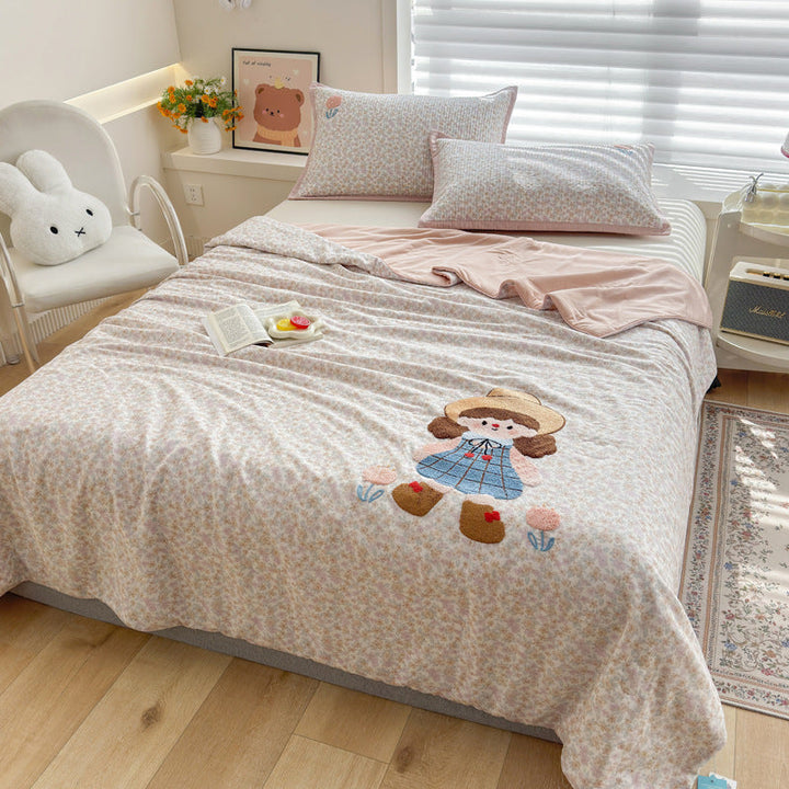Women Cozy Bedspread with Playful Penguin Design Kalsten