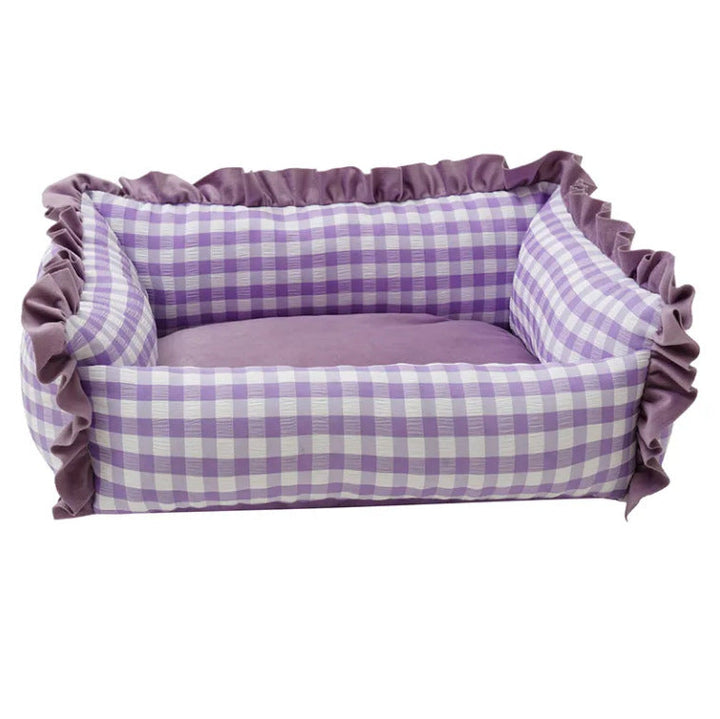 Cozy Checked Dog Bed