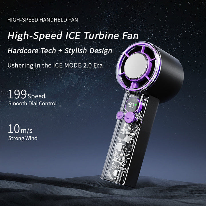 Ladies portable hand fan with digital temperature display Kalsten
