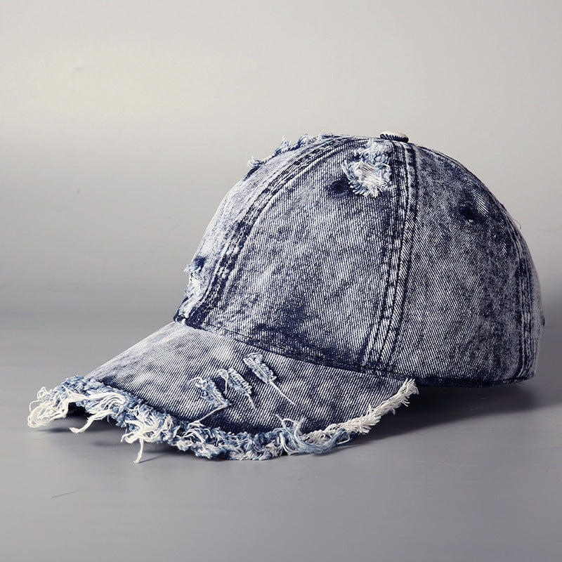 Men's Distressed Vintage Denim Baseball Cap Kalsten