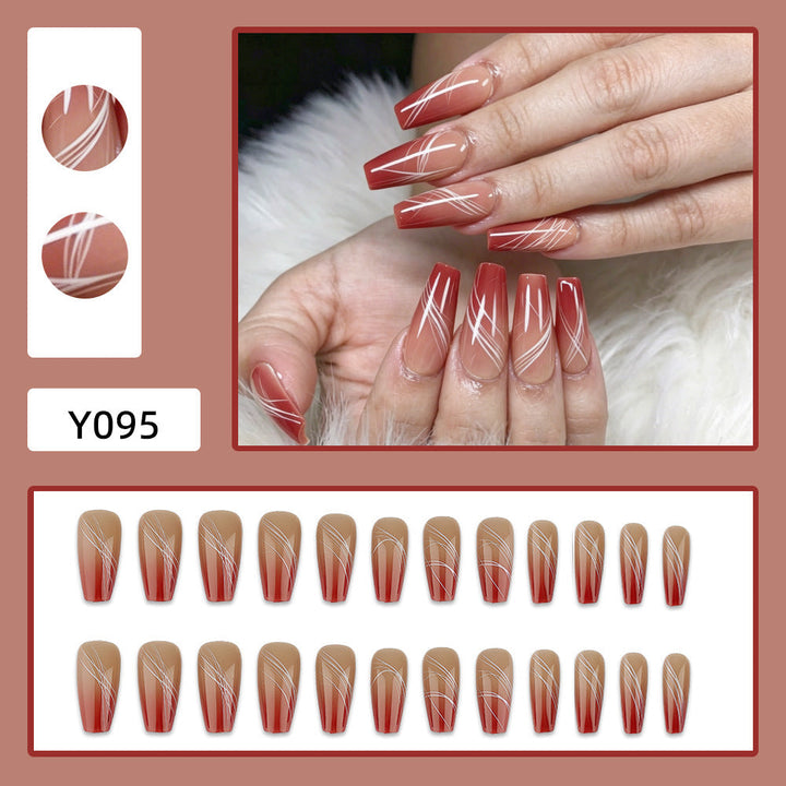 Artificial nails with modern geometric designs Kalsten