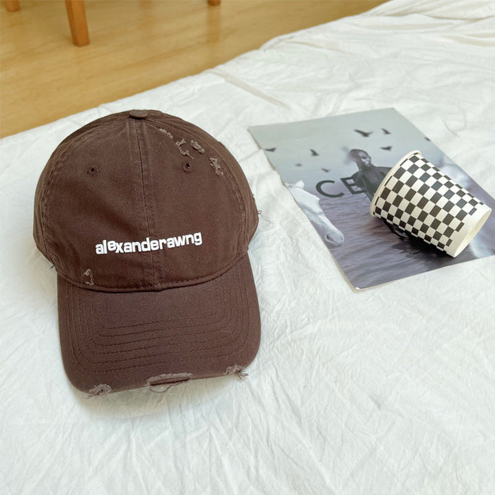 Unisex Distressed Cotton Baseball Cap Kalsten