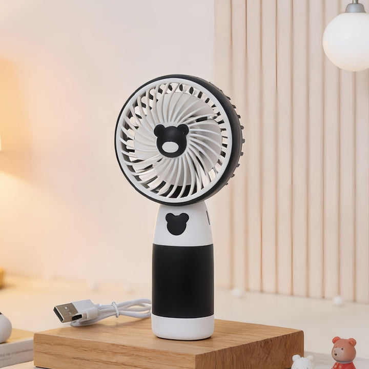 Ladies Portable Hand Fan with Cute Bear Design Kalsten