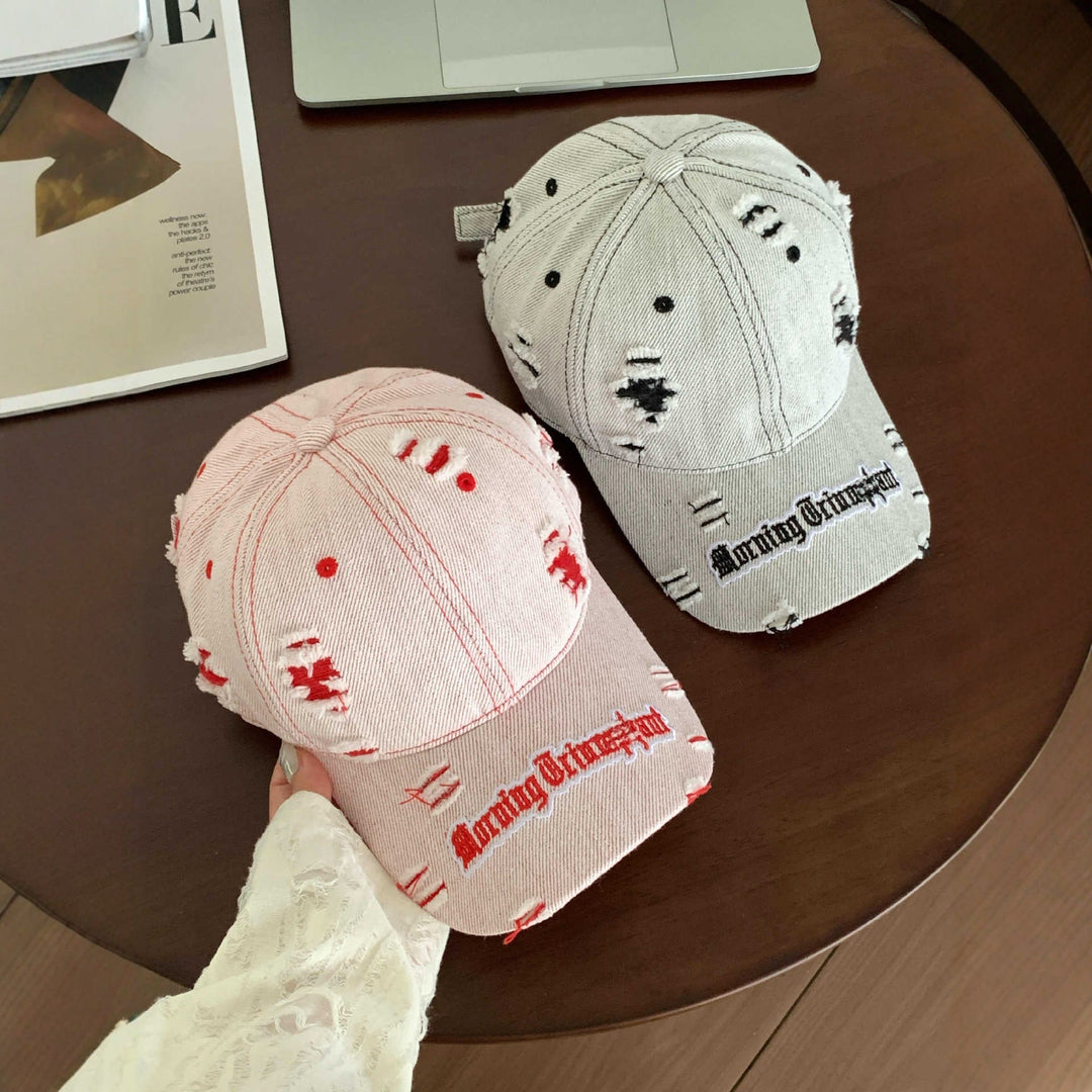Women's Distressed Denim Baseball Cap Kalsten