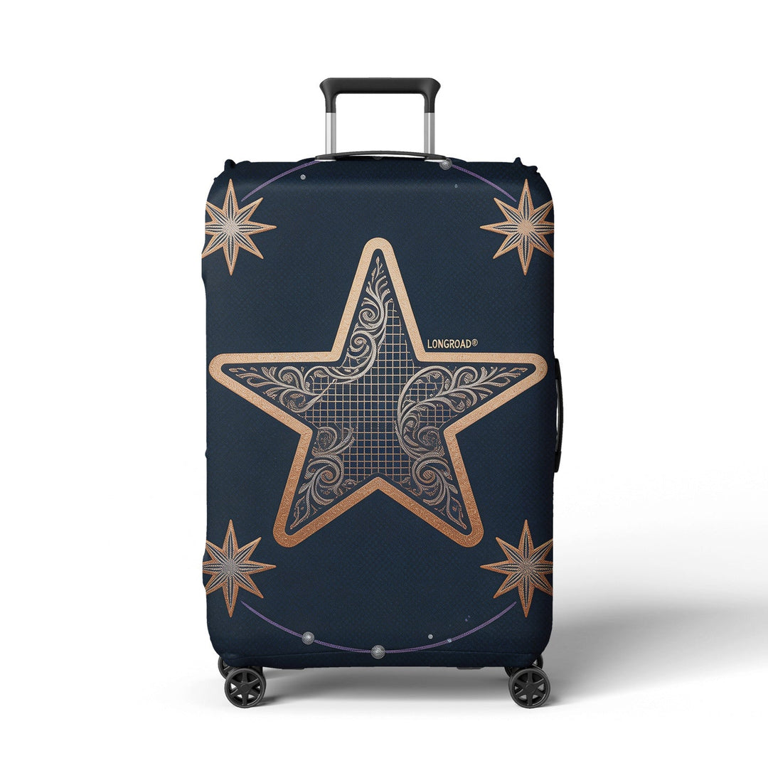 Women’s suitcase cover with floral lavender pattern Kalsten