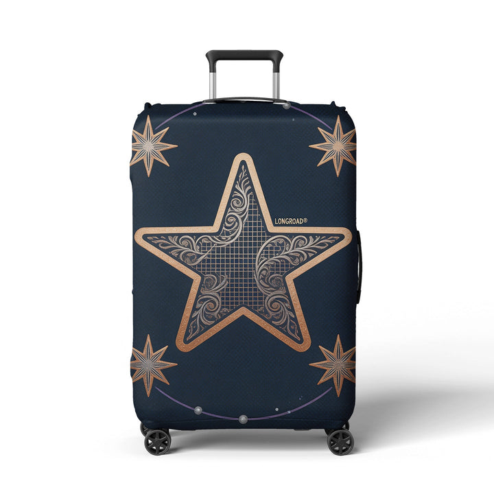 Women’s suitcase cover with floral lavender pattern Kalsten