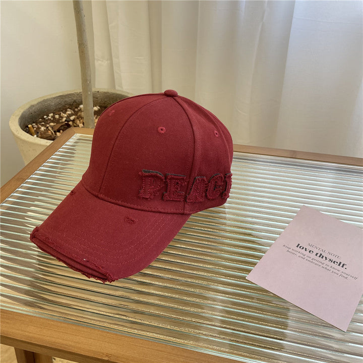Women's Distressed Graphic Peace Baseball Cap Kalsten