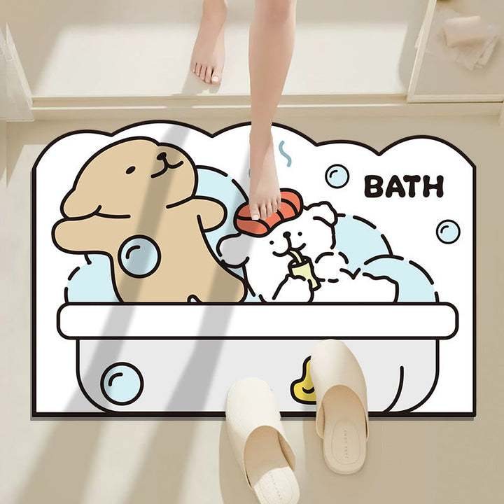 Cartoon Animal Design Bath Mat Kalsten