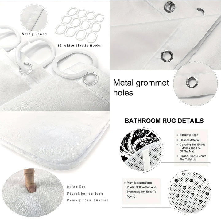 Artistic Tree Design Bathroom Set Kalsten