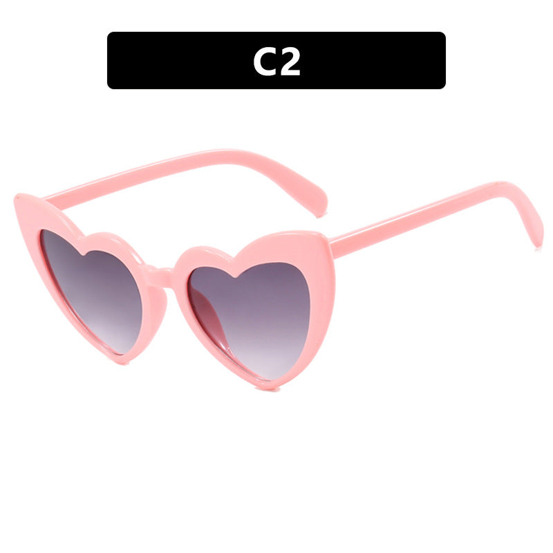 Women's Heart-Shaped Sunglasses with Polarized Lenses and High-Quality Plastic Frame Kalsten