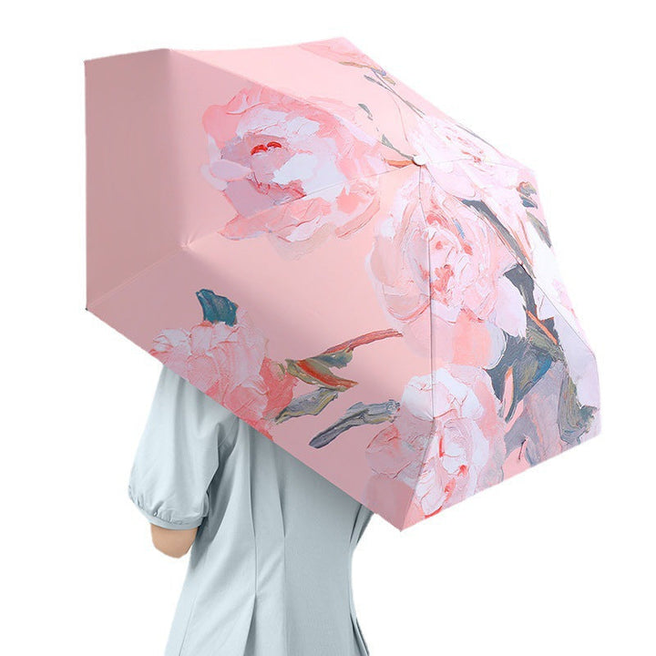 Women's folding umbrella with floral accents Kalsten