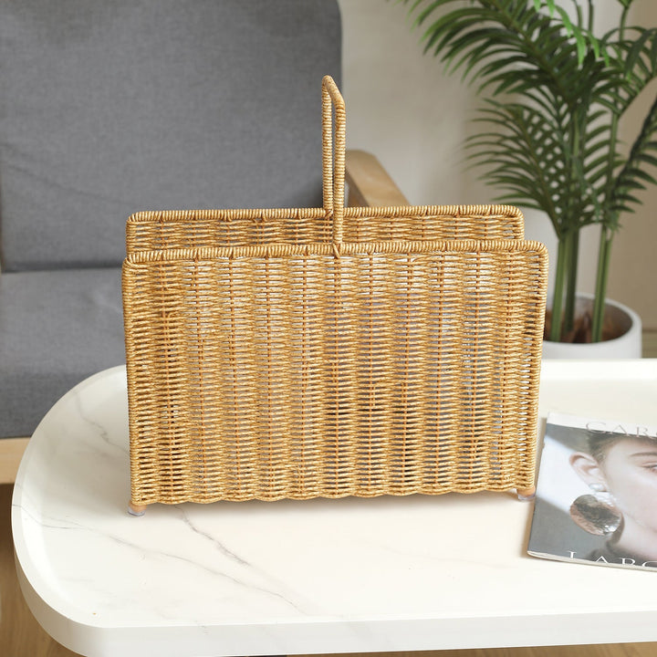 Spacious Woven Magazine Holder Kalsten