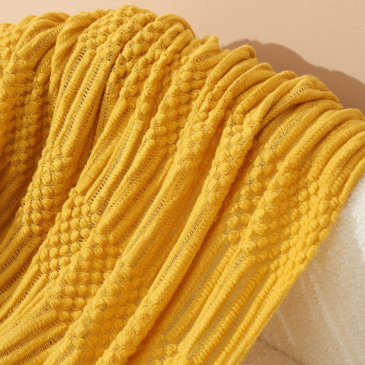 Women's stylish living room throw blanket with fringe pattern Kalsten