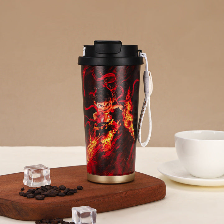Women's Thermal Mug with Fiery Design Kalsten