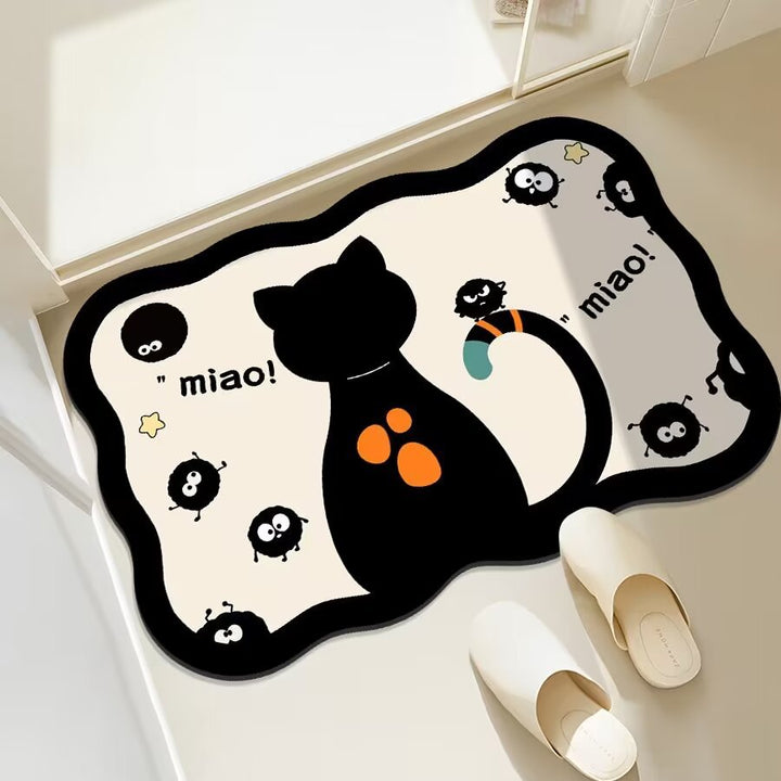 Fun Cat-Themed Bathroom Mat Kalsten