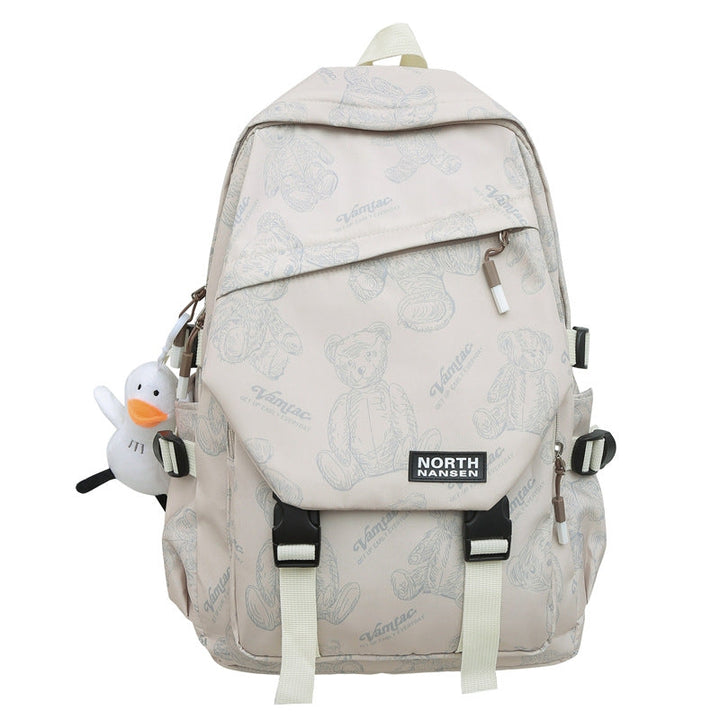 Playful Character Print School Backpack Kalsten