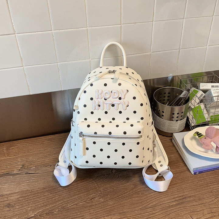 Cute Polka Dot Character School Backpack