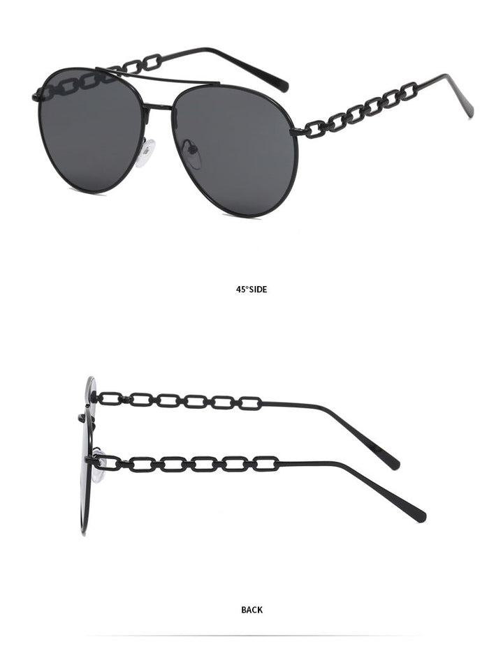 Women's Oversized Sunglasses with Fashionable Chain Frame Kalsten