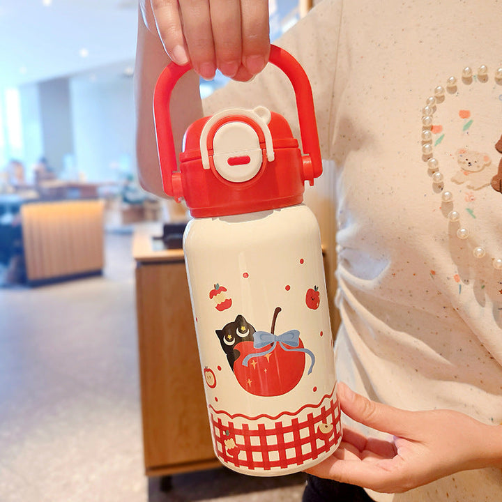 Insulated drinking bottle with practical handling and cheerful strawberry design Kalsten