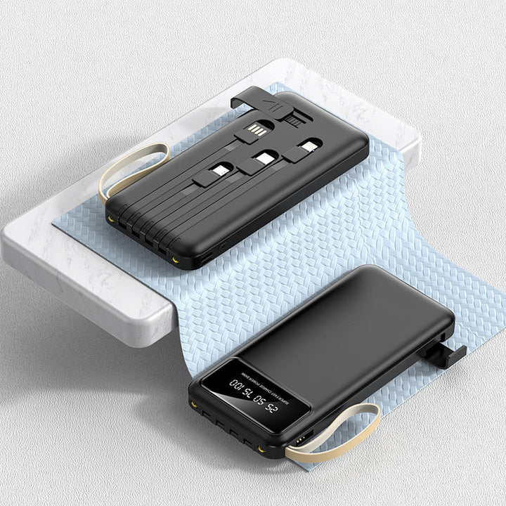 Portable power bank with integrated multifunctional charging cable and digital display Kalsten
