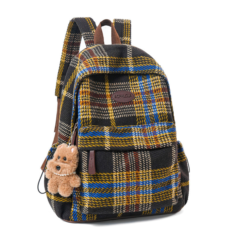 Chic Animal-Print School Backpack Kalsten