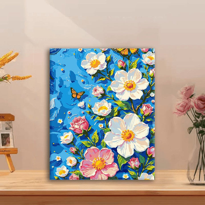Floral Butterfly Canvas Art Print Kalsten
