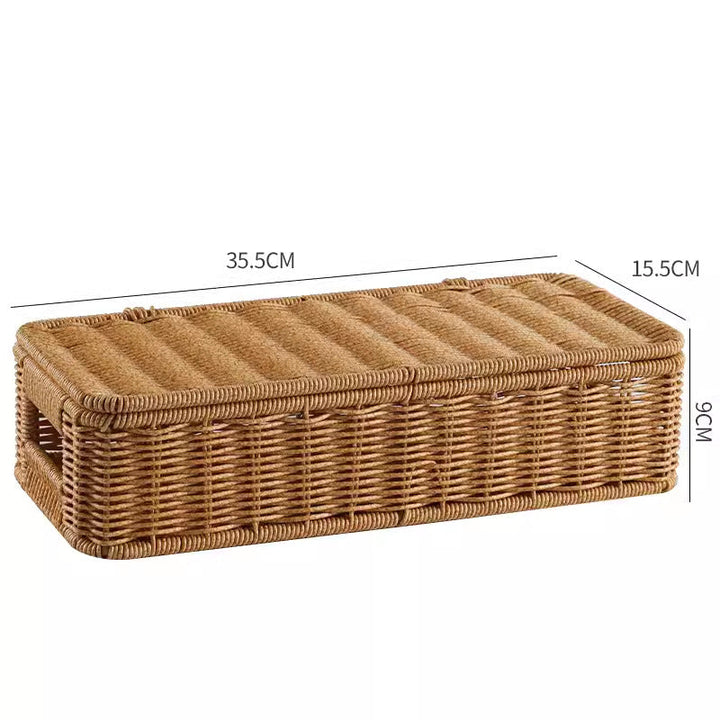 Unisex Rectangular Storage Basket with Removable Fabric Insert Kalsten