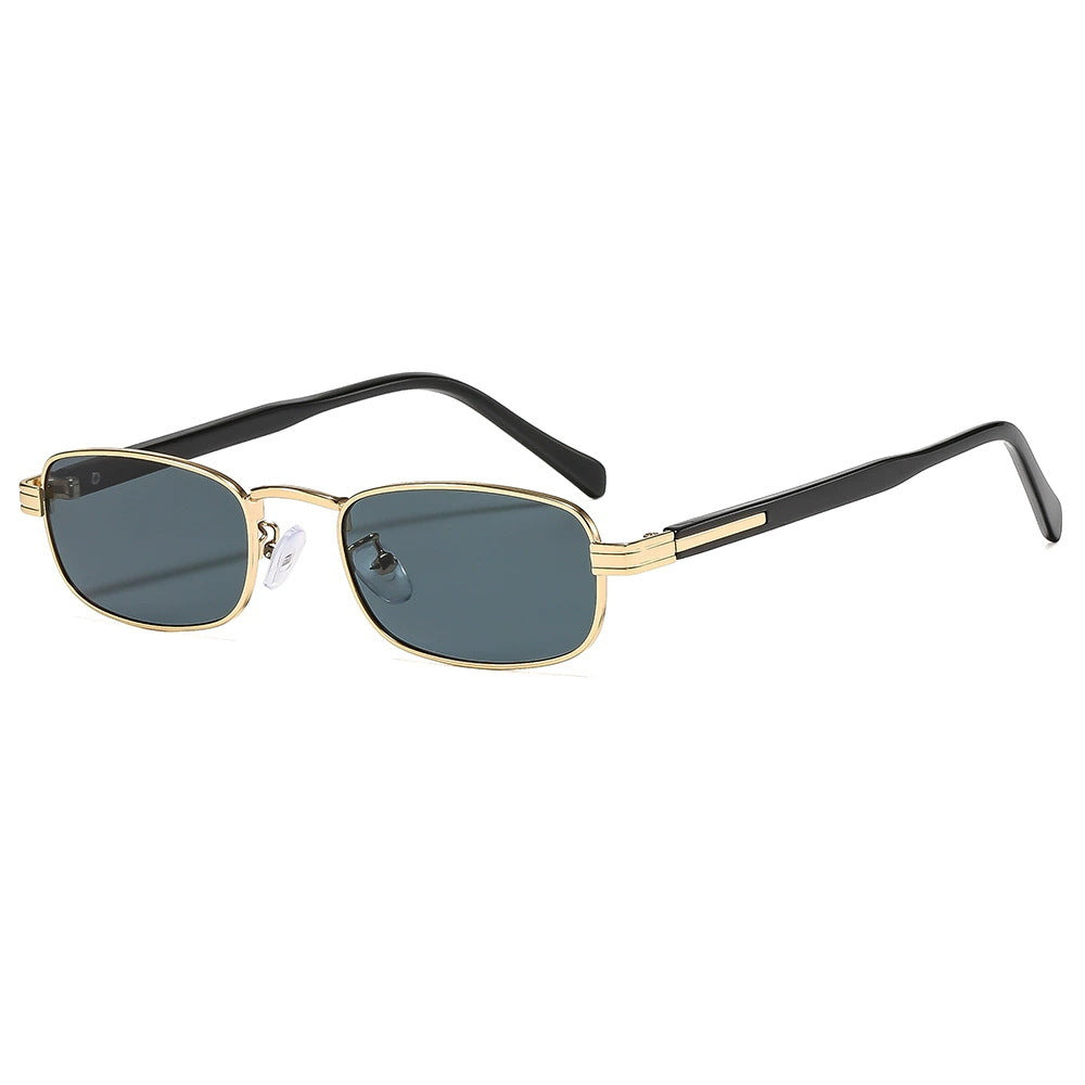 Ladies fashionable sunglasses with stylish metal frame and orange lenses Kalsten