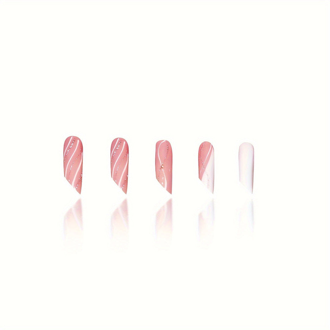 Elegant Stiletto Press-On Nail Art with Unique Designs Kalsten