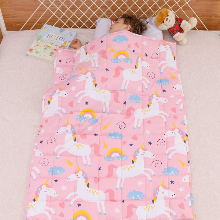 Child's blanket with colorful dinosaur motif Kalsten