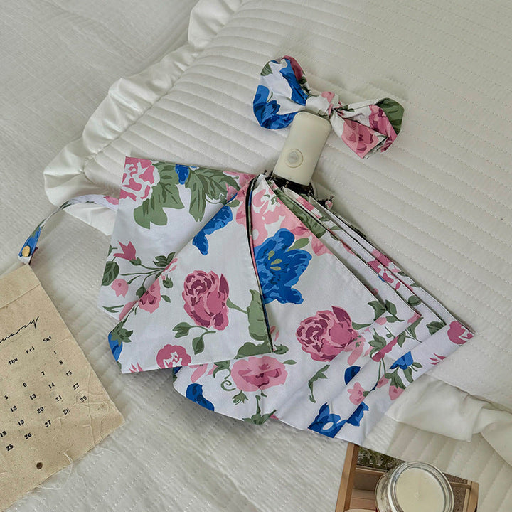 Women's Folding Umbrella with High-Quality Floral Design Kalsten