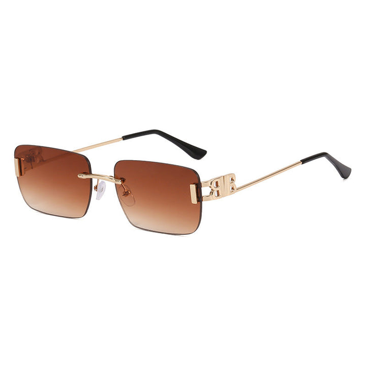 Women's fashionable square sunglasses with golden accents Kalsten