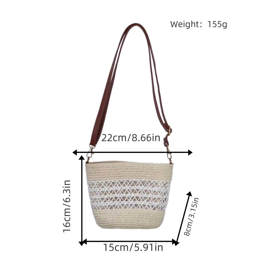 Shoulder bag with refined crochet and leather accents Kalsten