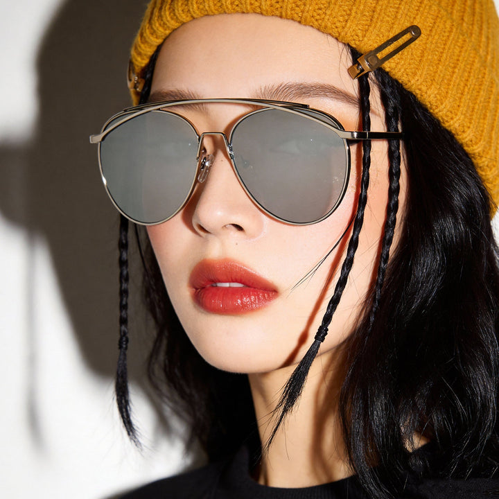 Women's Aviator Sunglasses with Elegant Metal Frame Kalsten