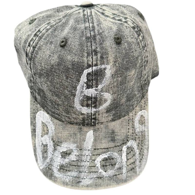 Women's Distressed Denim Adjustable Baseball Cap Kalsten