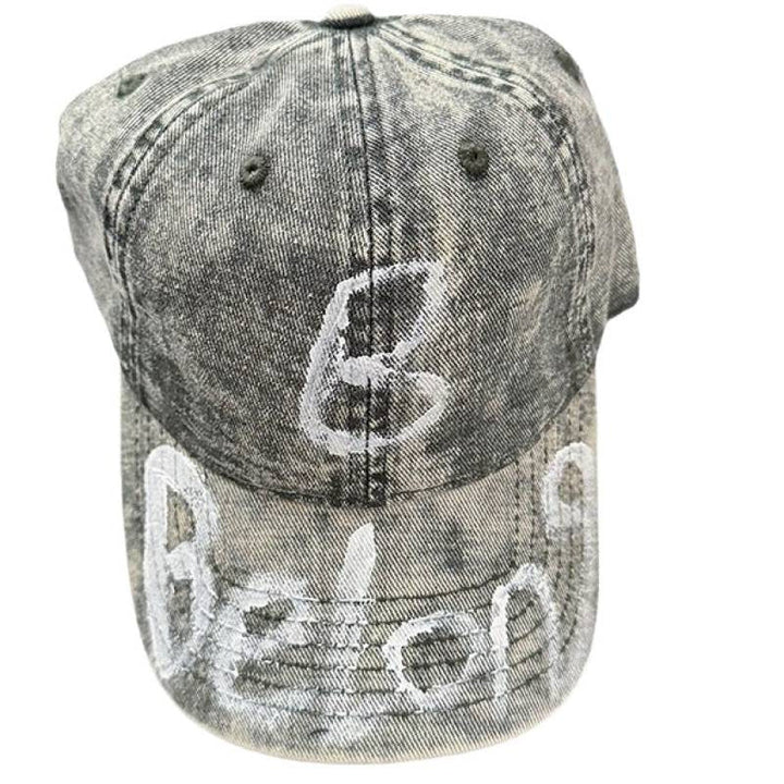 Women's Distressed Denim Adjustable Baseball Cap Kalsten