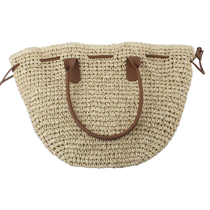 Trendy Backpack Bag Made of Woven Natural Material Kalsten
