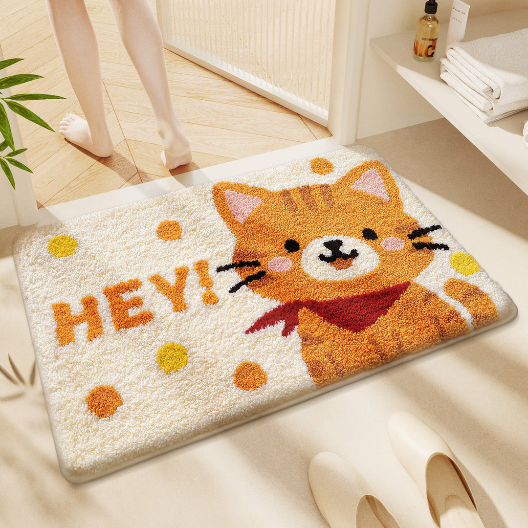 Cute Cartoon Cat Bath Rug Kalsten