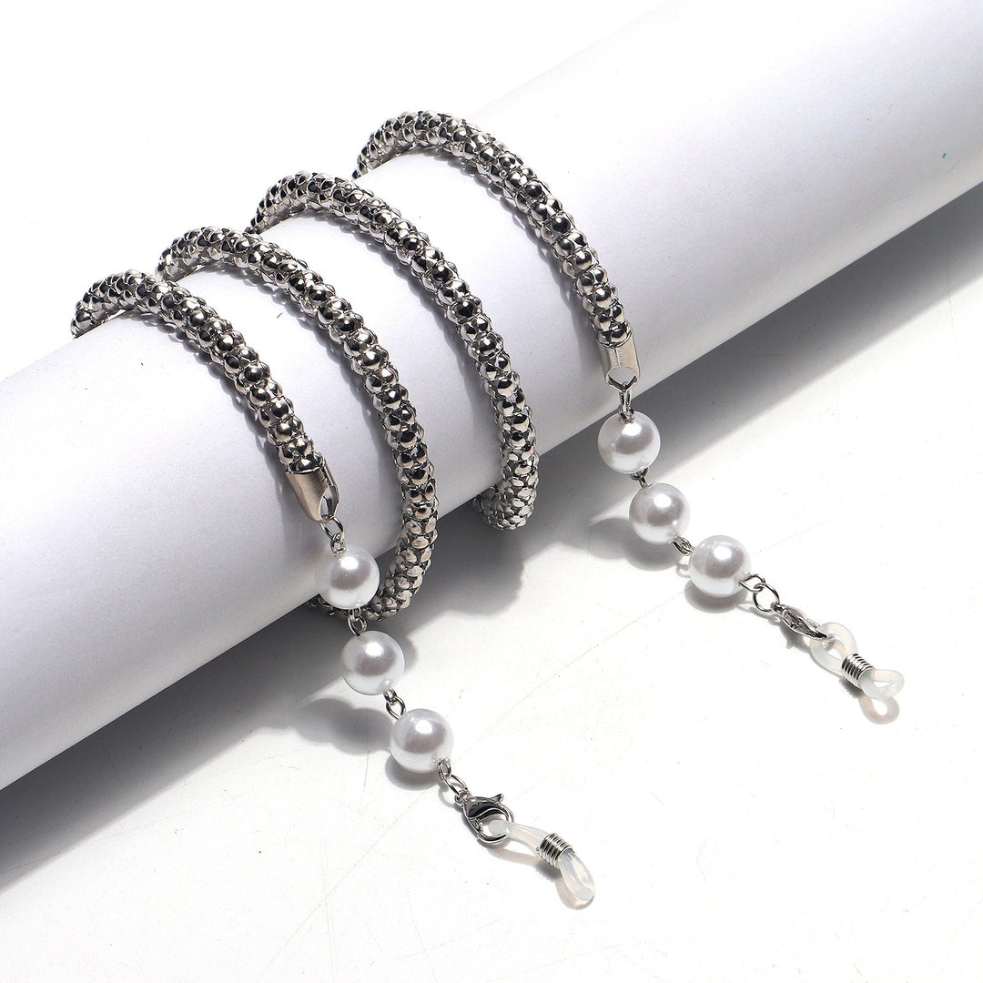 Chic Pearl-Accented Eyewear Chain Kalsten