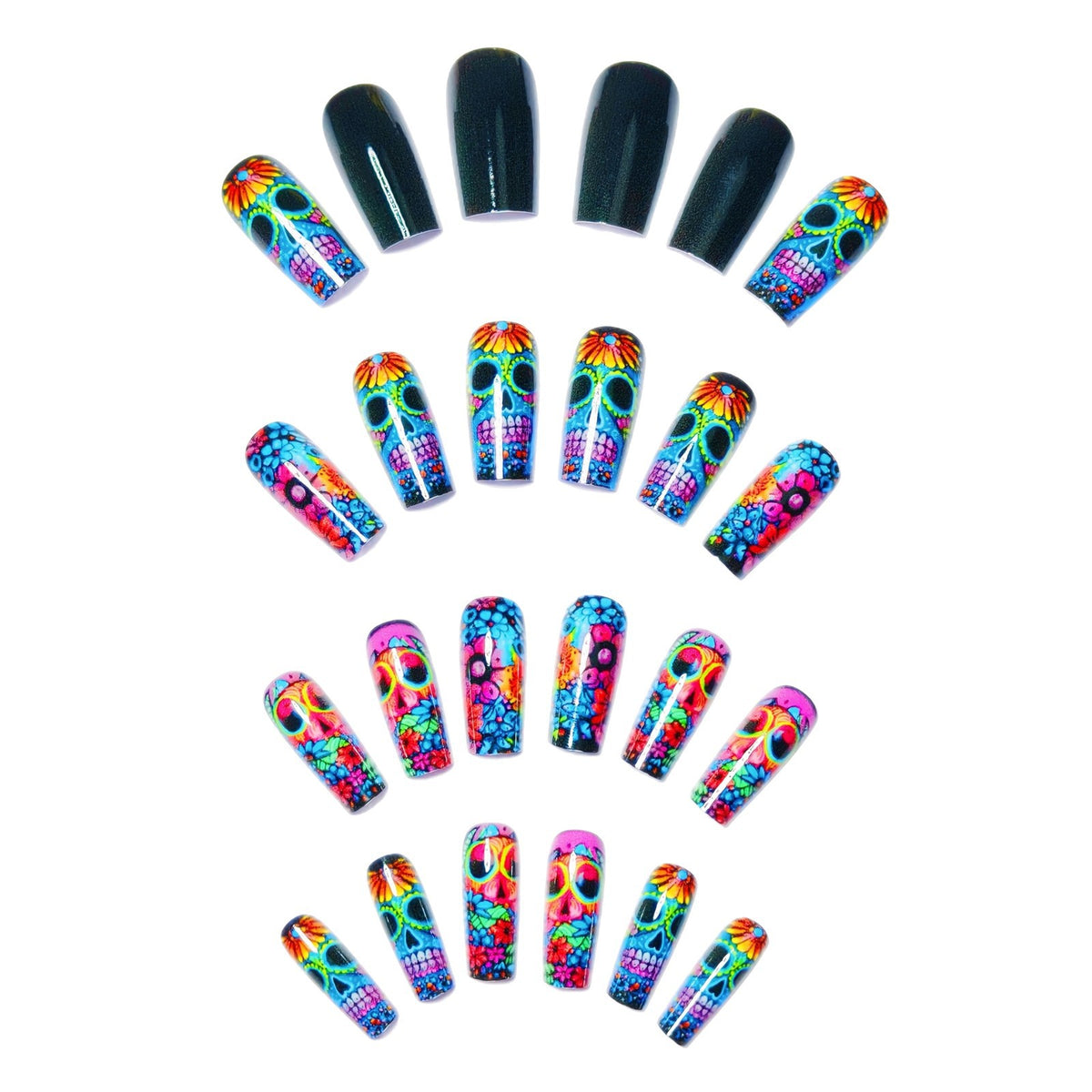 Decorative Skull Design Nail Art Acalora