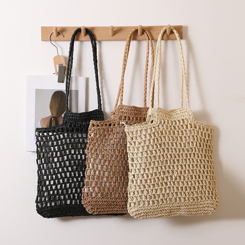 Handmade net tote bag made of natural material Kalsten