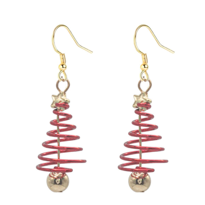 Whimsical Christmas Tree Dangle Earrings Kalsten