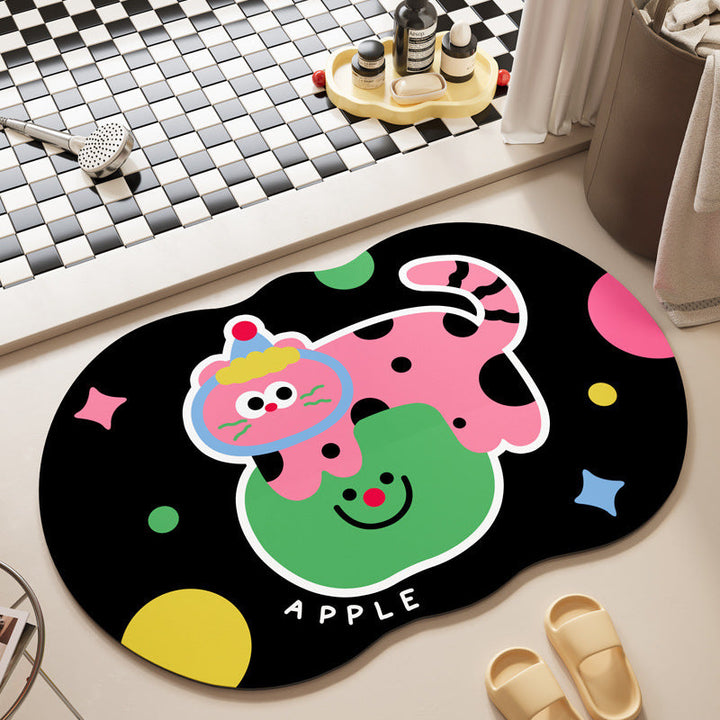 Playful Puppy-Themed Floor Mat