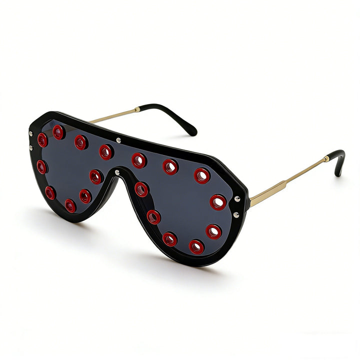 Women's statement sunglasses in futuristic design with decorative elements Kalsten
